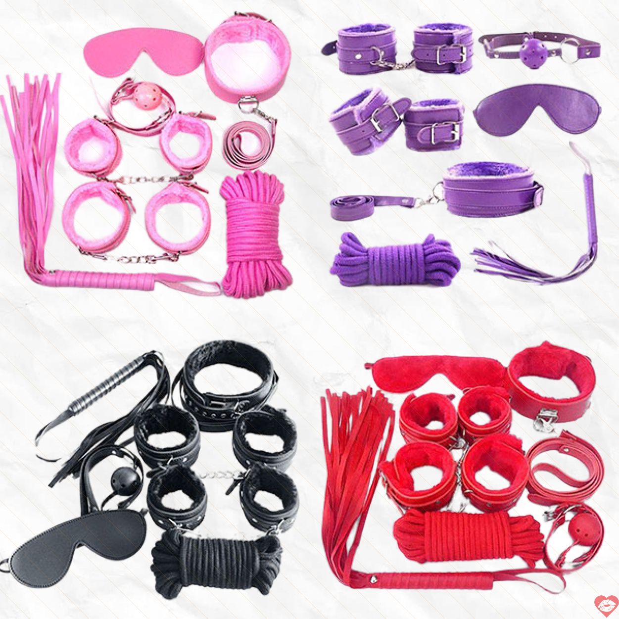 Bộ dụng cụ BDSM 7 món chất lượng cao dành cho người mới chơi
