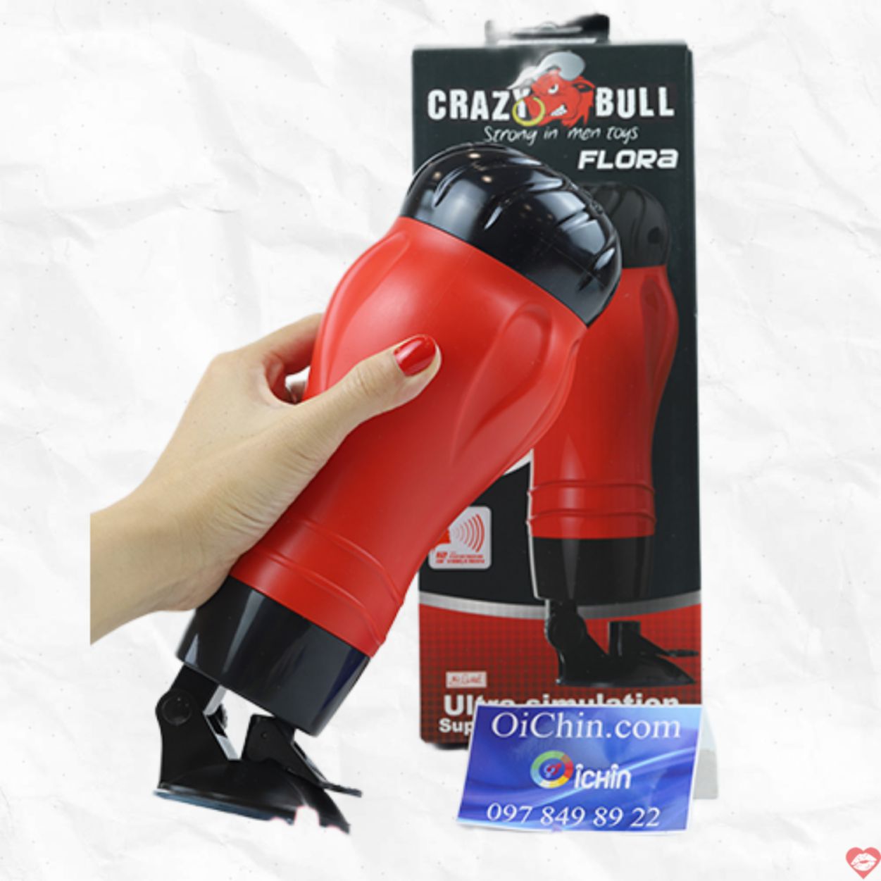 Âm đạo giả Crazy Bull gắn tường 10 chế độ rung cực đã 