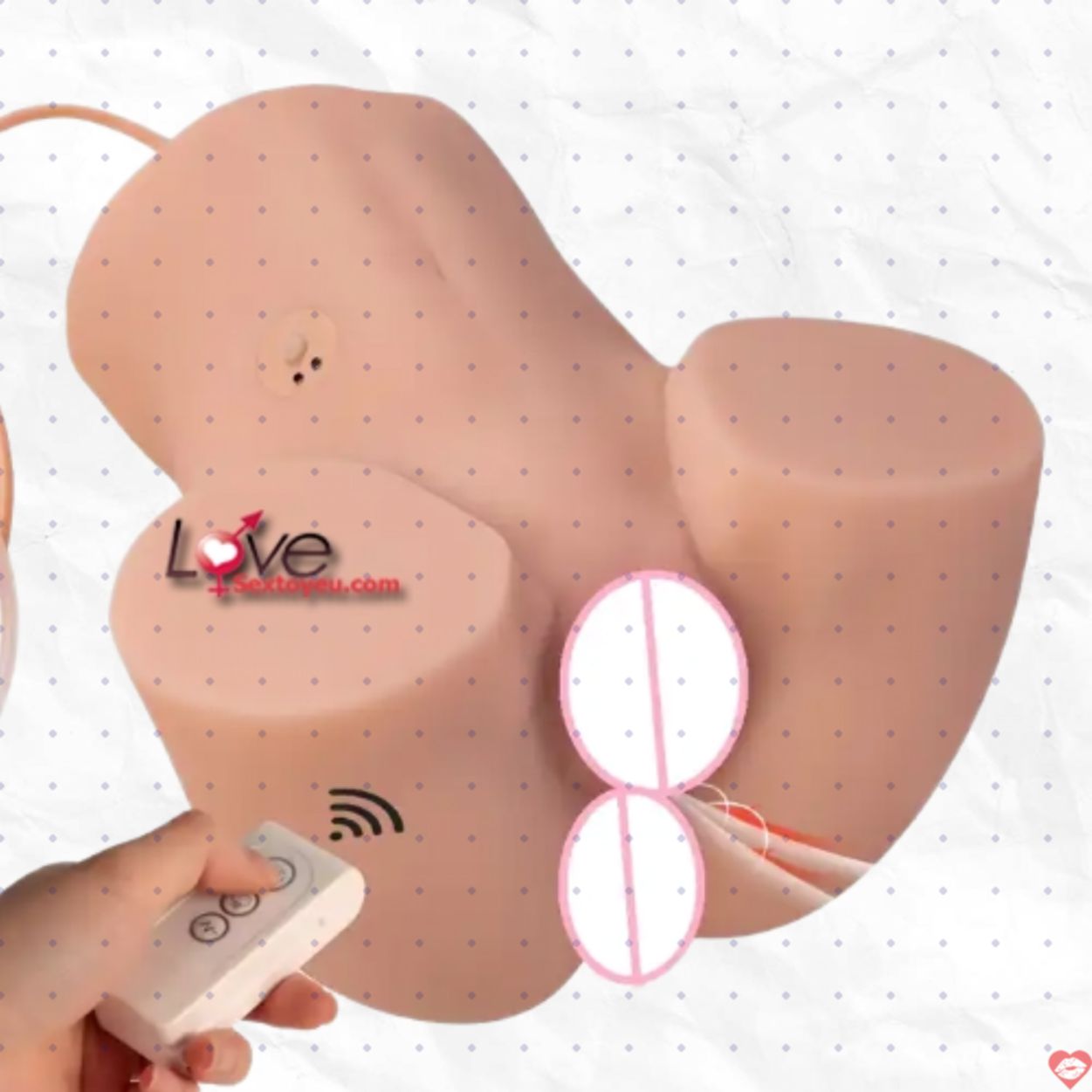 Âm đạo giả rung cao cấp điều khiển từ xa siêu thực hấp dẫn 