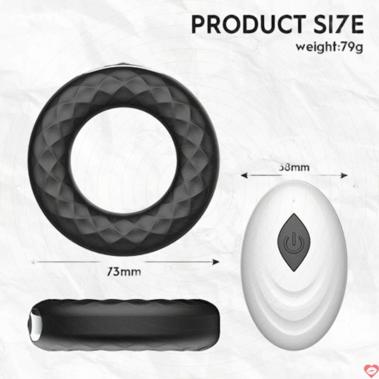 Vòng Rung Đeo Dương Vật SECWELL Remote Điều Khiển Kích Thích 