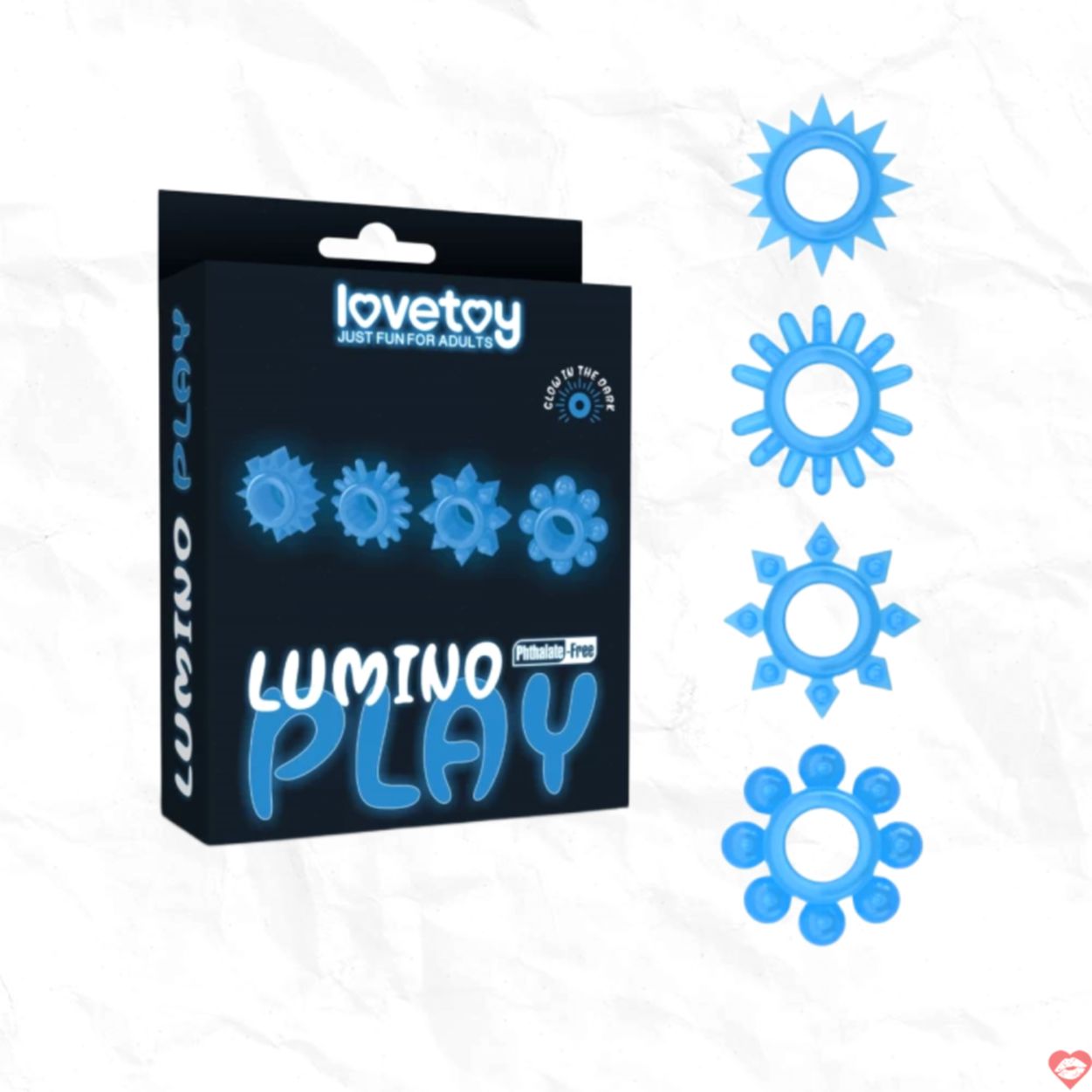 Lovetoy Lumino Play 4 vòng gai silicon tăng khoái cảm hấp dẫn 