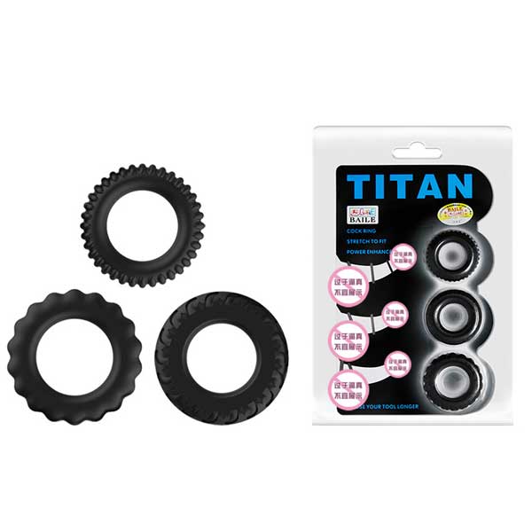 Bộ 3 Vòng Đeo TiTan silicon – kéo dài thời gian