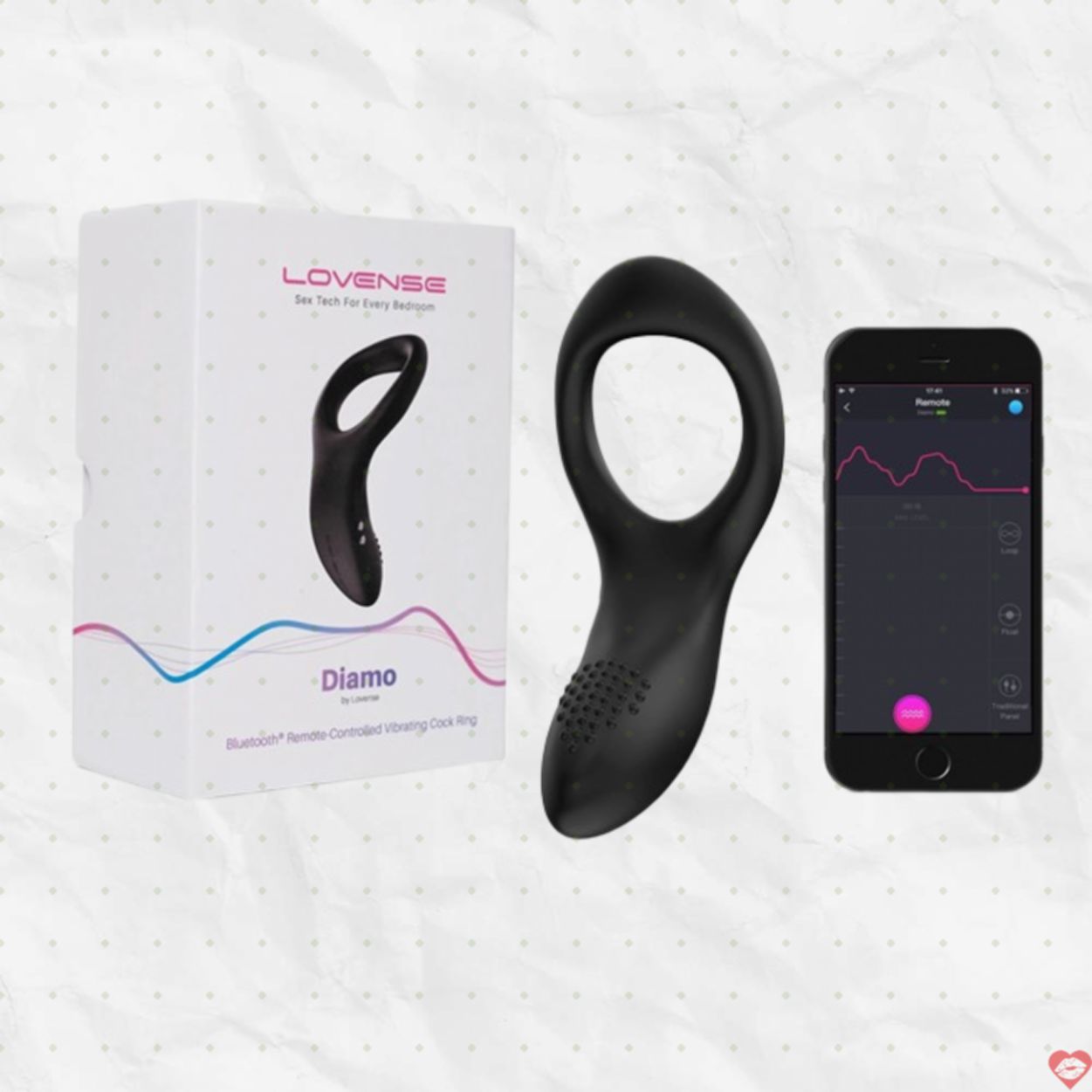 Lovense Diamo điều khiển từ xa hiện đại rung mạnh mượt 