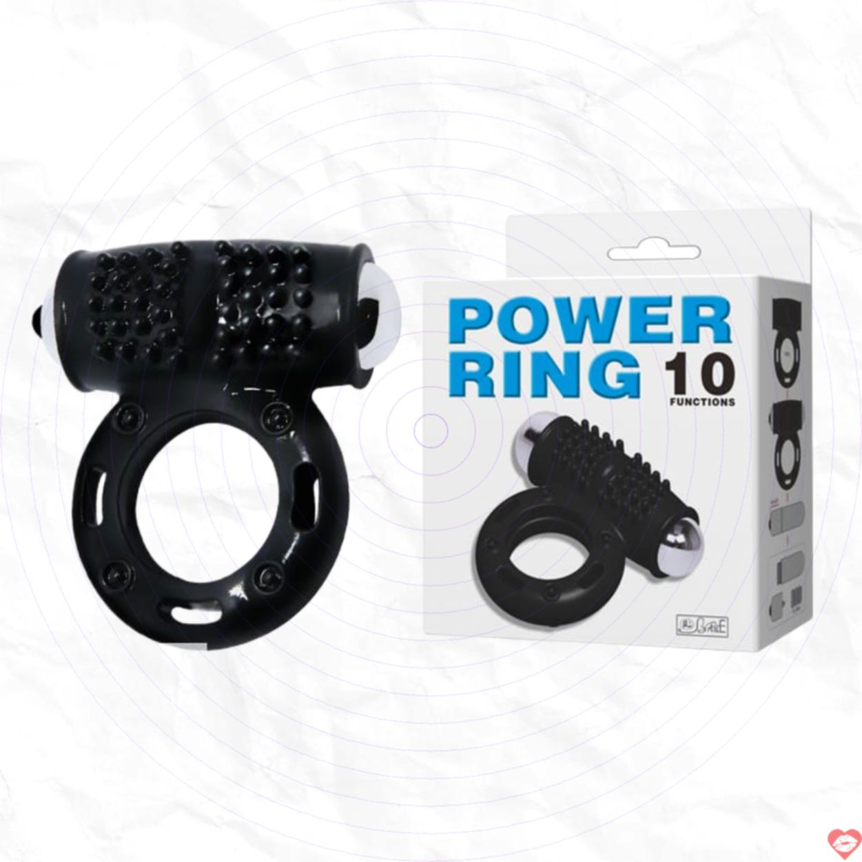 Vòng rung nam Baile Power Ring 10 chế độ mạnh mẽ kích thích 