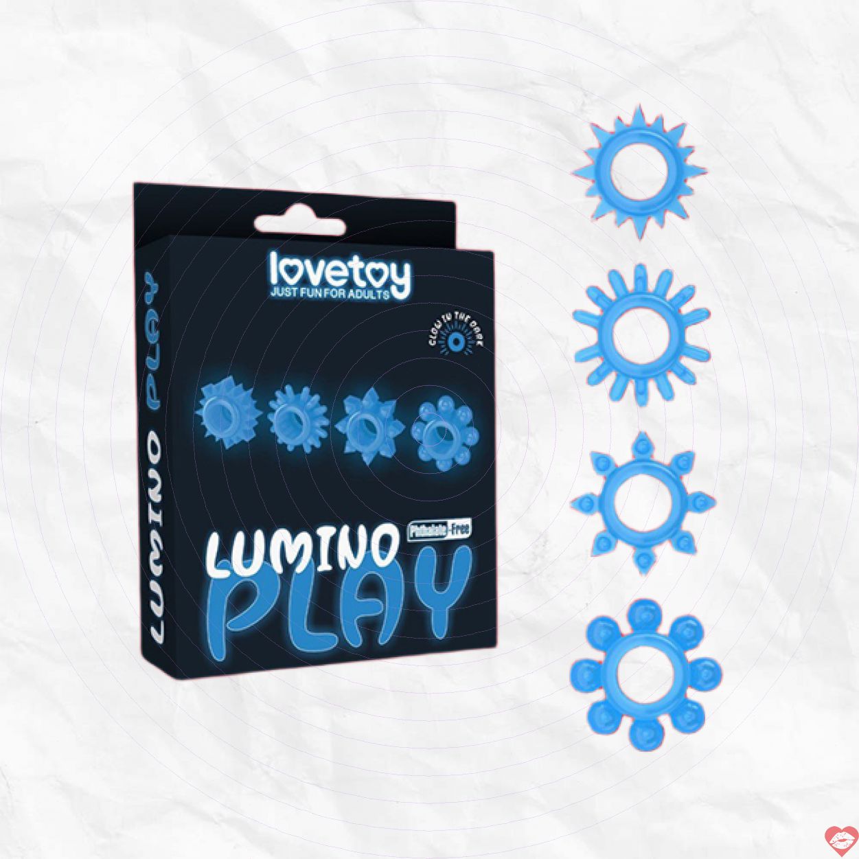 Bộ 4 Vòng Dương Vật Lumino Play Dạ Quang Kích Thích Tình Dục 
