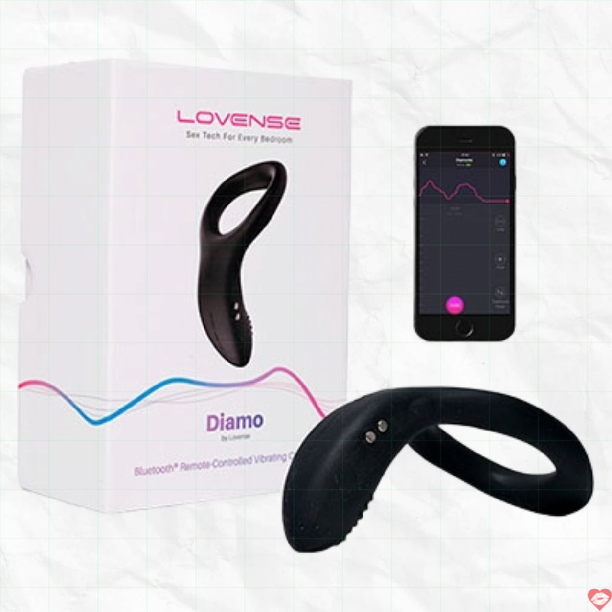 Vòng rung Lovense Diamo cao cấp điều khiển từ xa qua app 