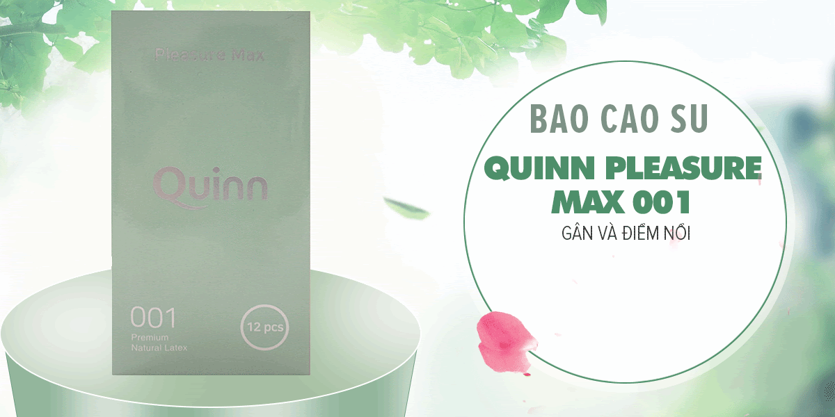  Cửa hàng bán Bao cao su Quinn Pleasure Max - Gân và điểm nổi - Hộp 12 cái chính hãng