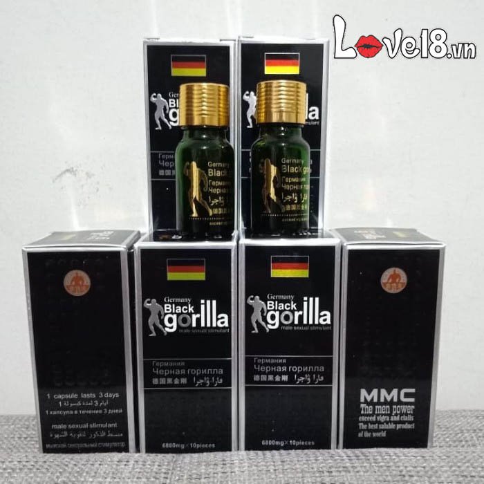  So sánh Dược Cương Cứng Chống Xuất Tinh Sớm Black Gorila chính hãng