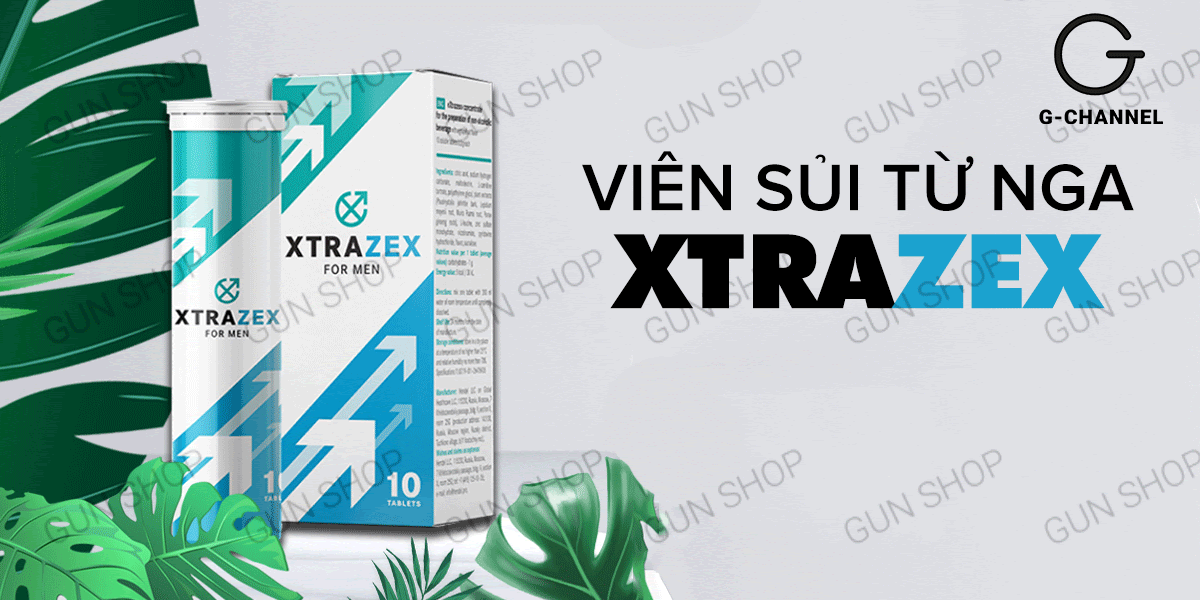  Bán Viên sủi hỗ trợ cương dương tăng cường sinh lý Xtrazex - Hộp 10 viên nhập khẩu