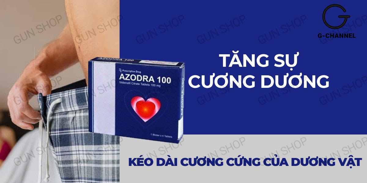  Kho sỉ Viên uống hỗ trợ cương dương tăng cường sinh lý Azodra 100mg - Hộp 4 viên có tốt không?